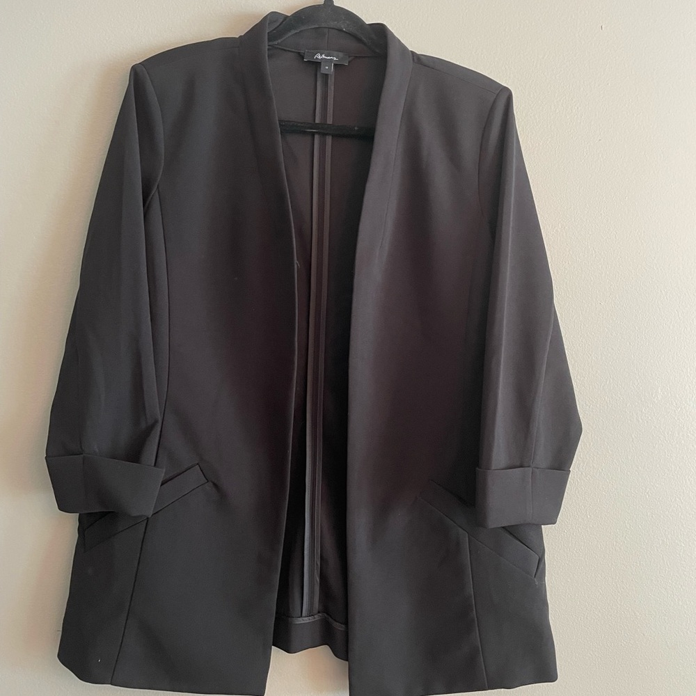 Reitmans Black Open Front Blazer
